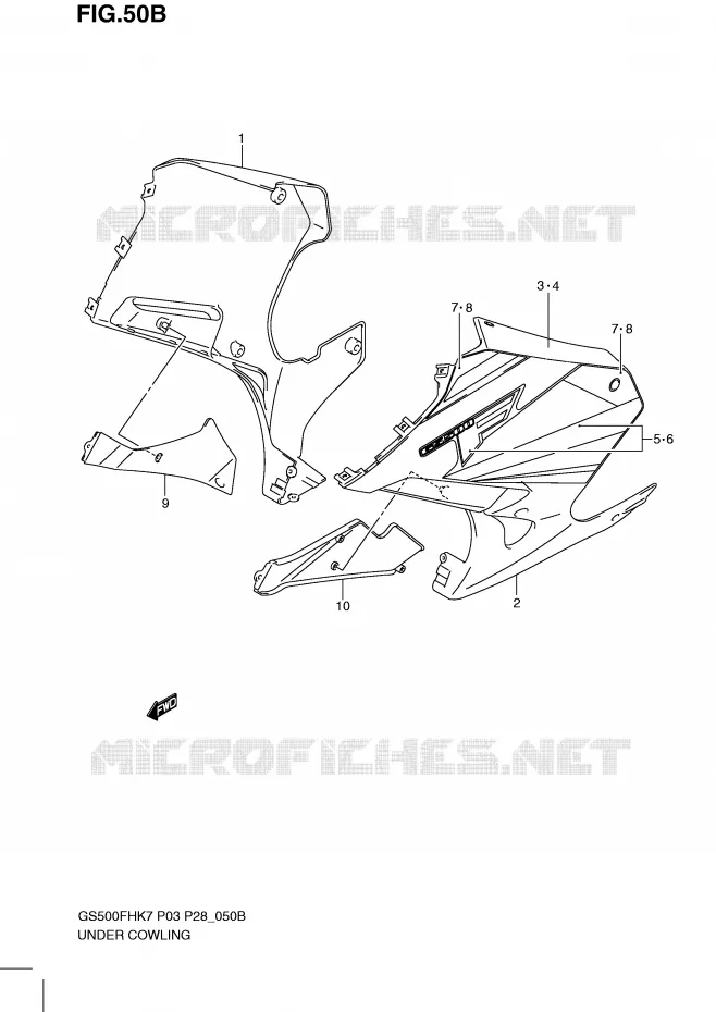 SABOT  (GS500FHK9) Suzuki MOTO 500 GS-F 2007  GS500FHK7(P3)