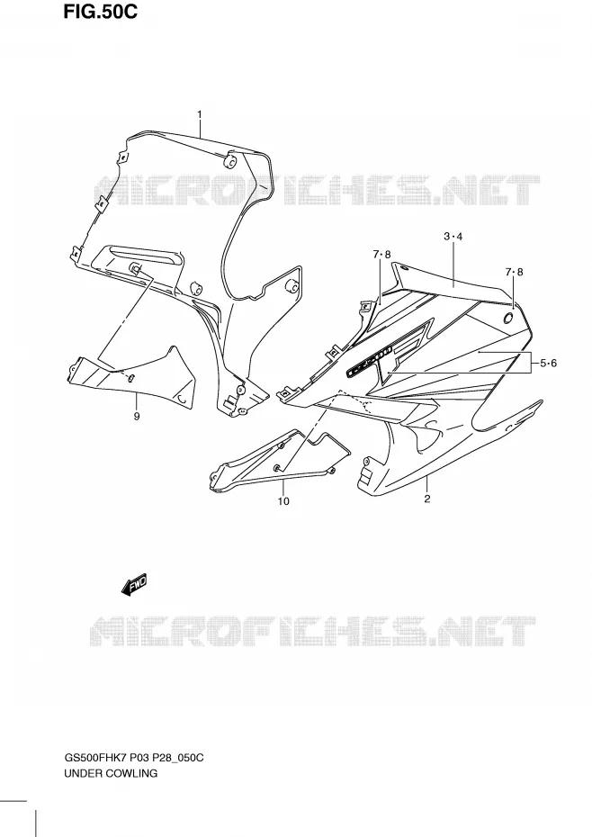 SABOT  (GS500FHL0) Suzuki MOTO 500 GS-E 2010  GS500HL0(P3)