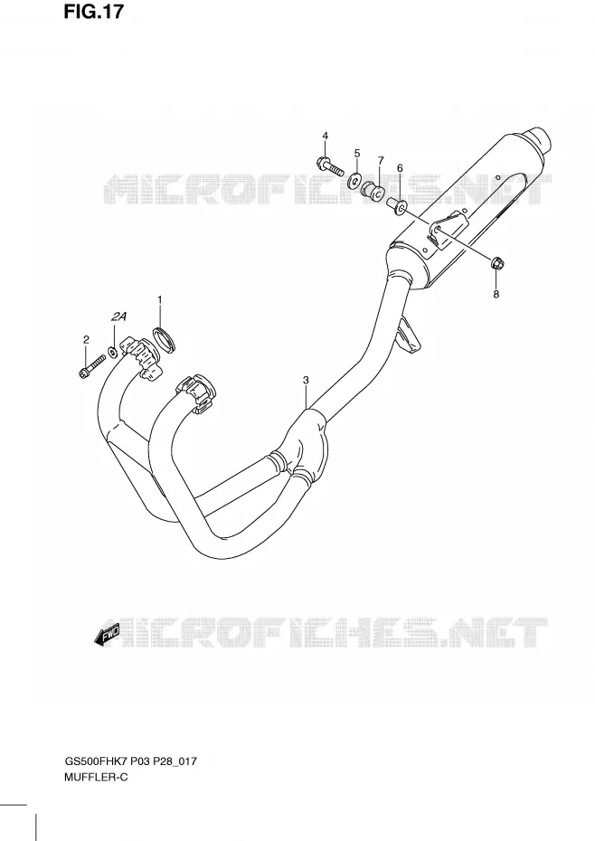 SILENCIEUX Suzuki MOTO 500 GS-F 2007  GS500FHK7(P3)