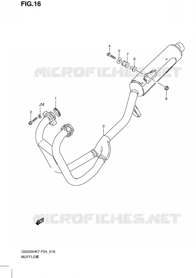 SILENCIEUX Suzuki MOTO 500 GS-F 2009  GS500FHK9(P24)