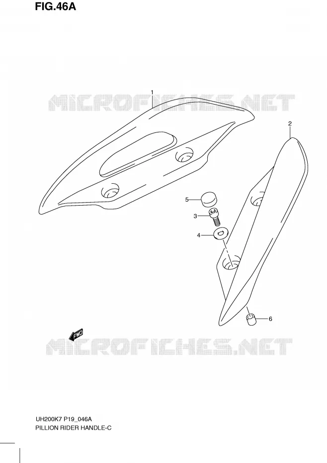 SUPPORT DOSSERET (MODEL K8) Suzuki SCOOTER 200 BURGMAN 2009  UH200K9(P19)