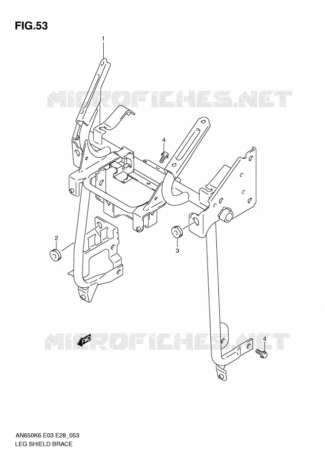 SUPPORT MARCHE PIEDS Suzuki SCOOTER 650 BURGMAN 2010  AN650AL0(E3/E28)