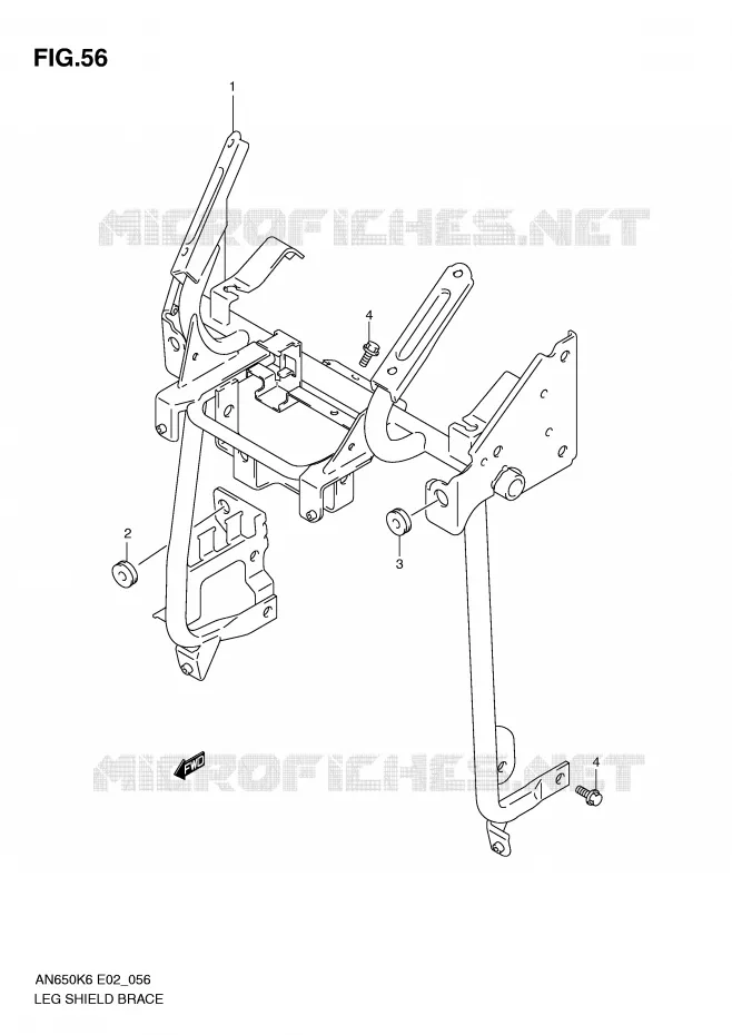 SUPPORT MARCHE PIEDS Suzuki SCOOTER 650 BURGMAN 2010  AN650L0(E2)