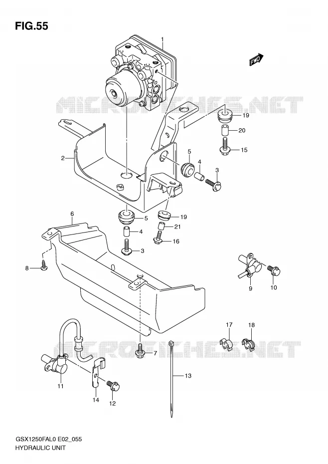 SYSTÈME ABS Suzuki MOTO 1250 GSX-F 2010  GSX1250FAL0(E2)