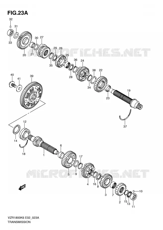 TRANSMISSION (MODEL L0) Suzuki MOTO 1800 INTRUDER 2007  VZR1800ZU2K7(E2)