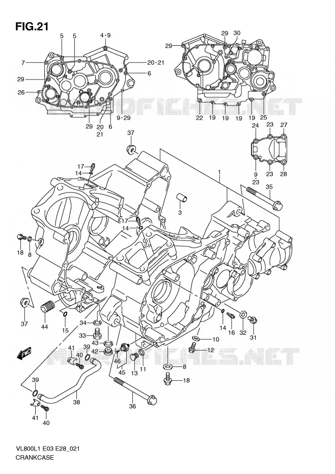 CARTER Suzuki MOTO 800 VOLUSIA 2011  VL800CL1(E3/E28)