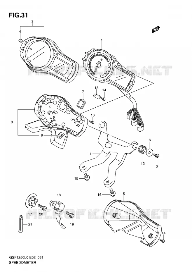 COMPTEUR (GSF1250L0) Suzuki MOTO 1250 BANDIT 2010  GSF1250AL0(E2)