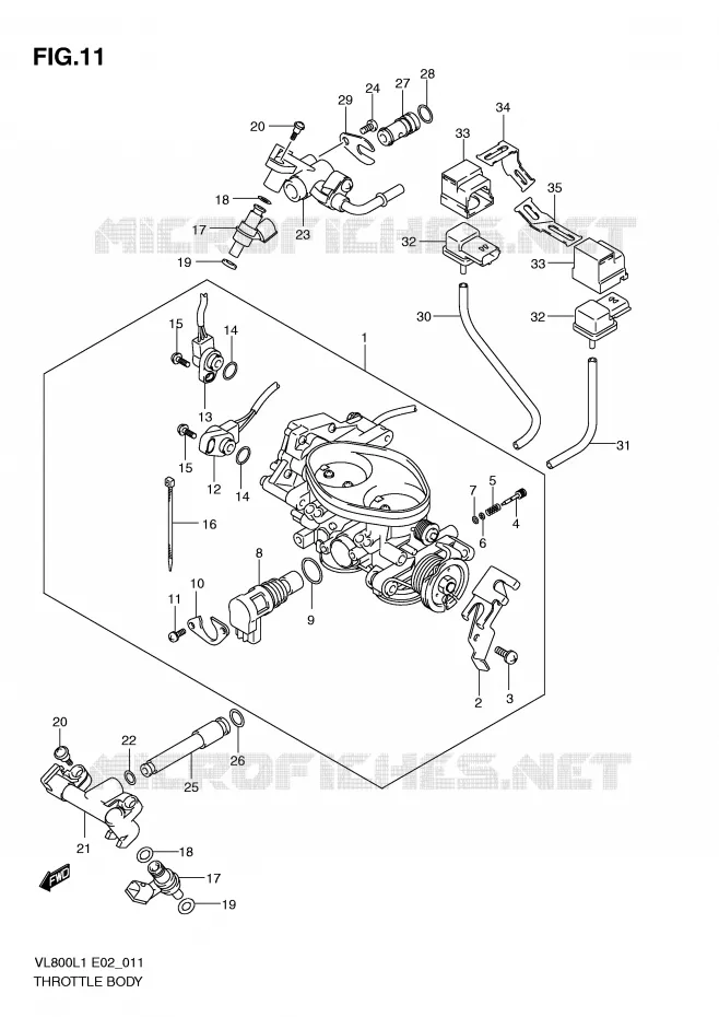 ENSEMBLE INJECTION Suzuki MOTO 800 VOLUSIA 2011  VL800L1(E2)