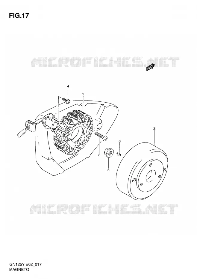 ALLUMAGE ROTOR - STATOR Suzuki MOTO 125 GN 2000  GN125EY(E2)