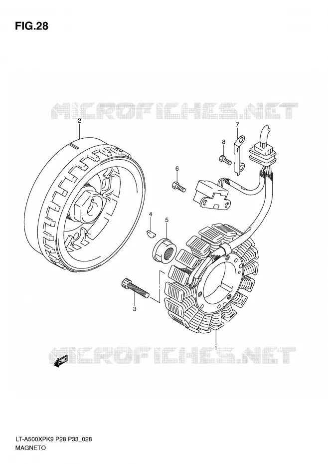 ALLUMAGE ROTOR - STATOR Suzuki QUAD 500 KINGQUAD 2010  LT-A500XPZL0(P28/P33)