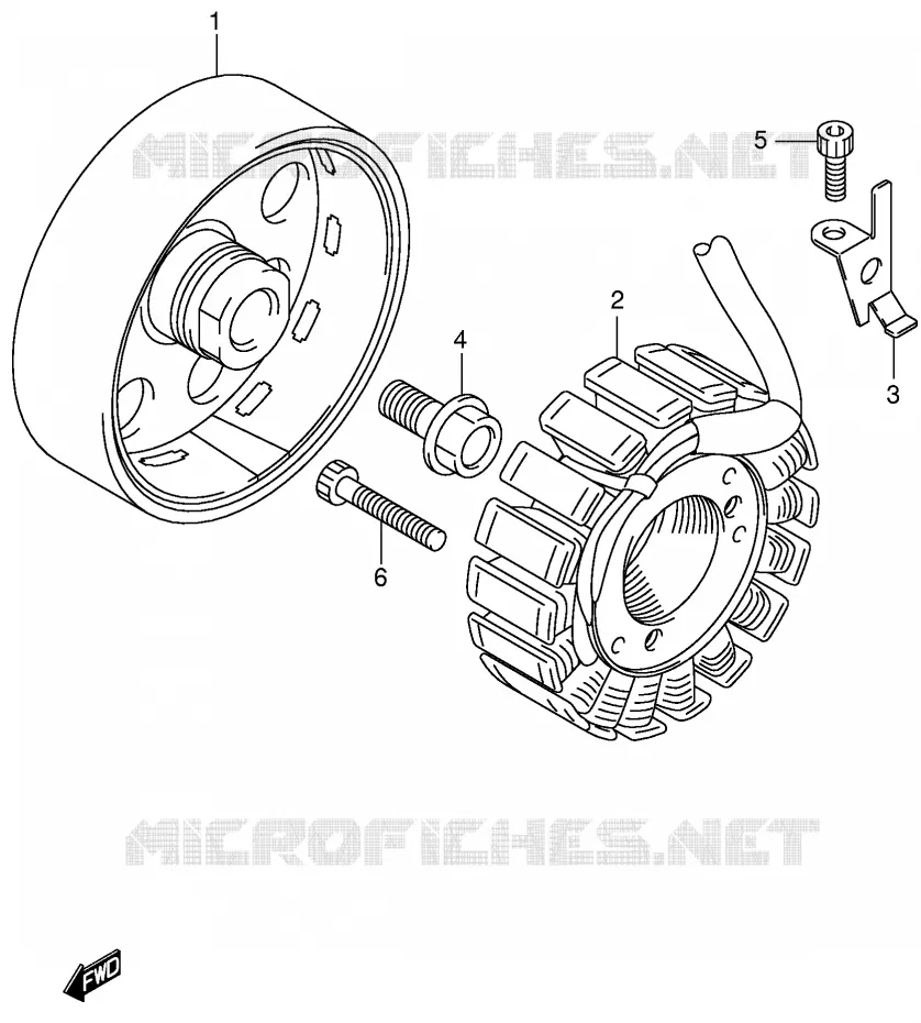 ALTERNATEUR (MODELE Y/K1) Suzuki MOTO 750 GSX-R 2003  GSX-R750U2K3(E2)