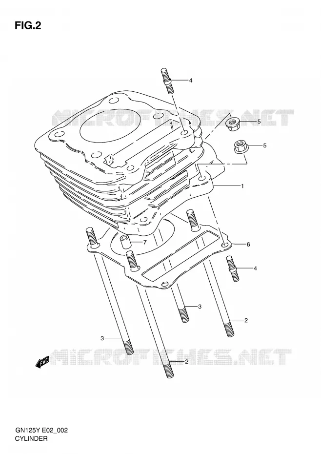 CYLINDRE Suzuki MOTO 125 GN 1999  GN125UX(E2)