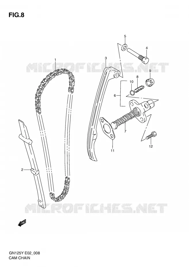 DISTRIBUTION Suzuki MOTO 125 GN 1998  GN125UW(E2)