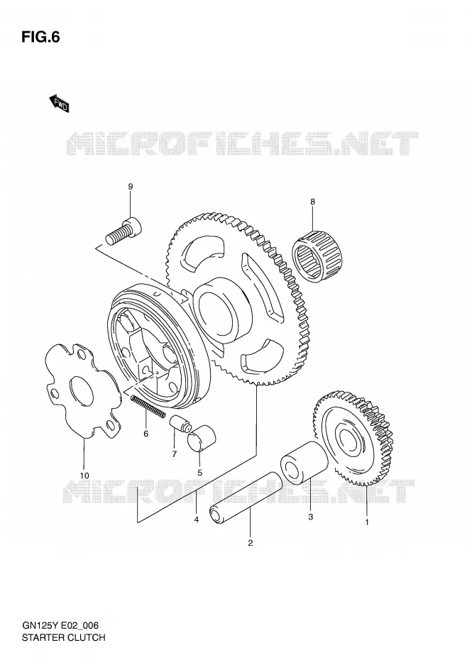 ROUE LIBRE DE DEMARREUR Suzuki MOTO 125 GN 2000  GN125EY(E2)