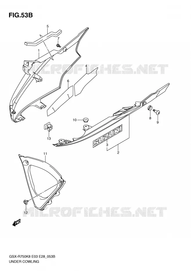 SABOT (MODEL L0) Suzuki MOTO 750 GSX-R 2010  GSX-R750L0(E3/E28)