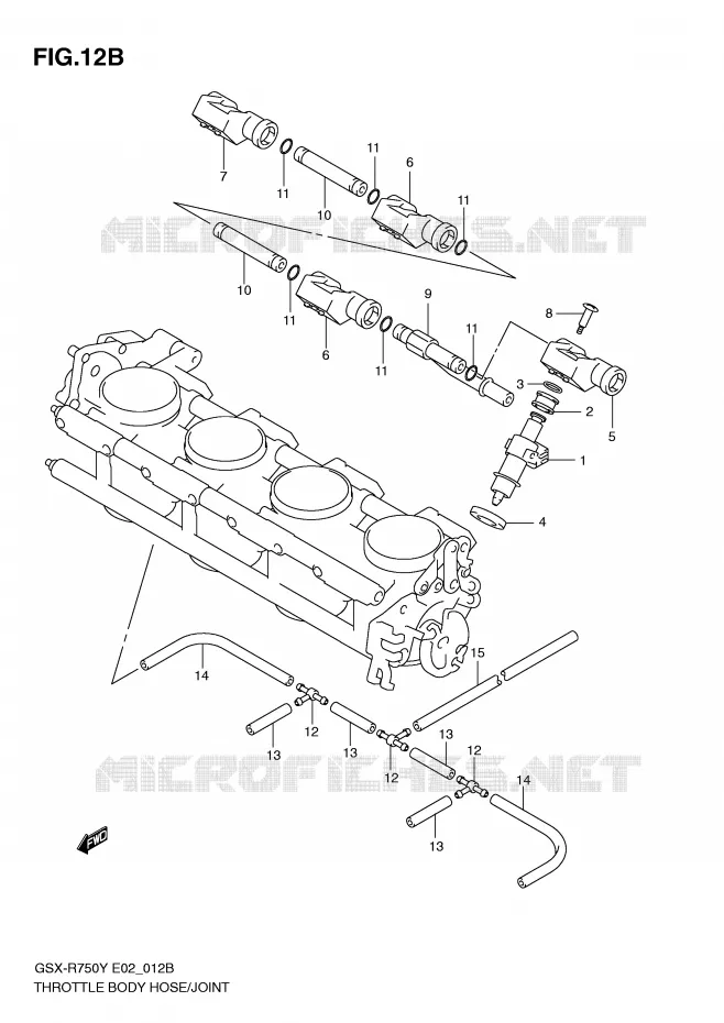 SYSTÈME D'INJECTION (MODELE K2/K3) Suzuki MOTO 750 GSX-R 2000  GSX-R750U1Y(E2)