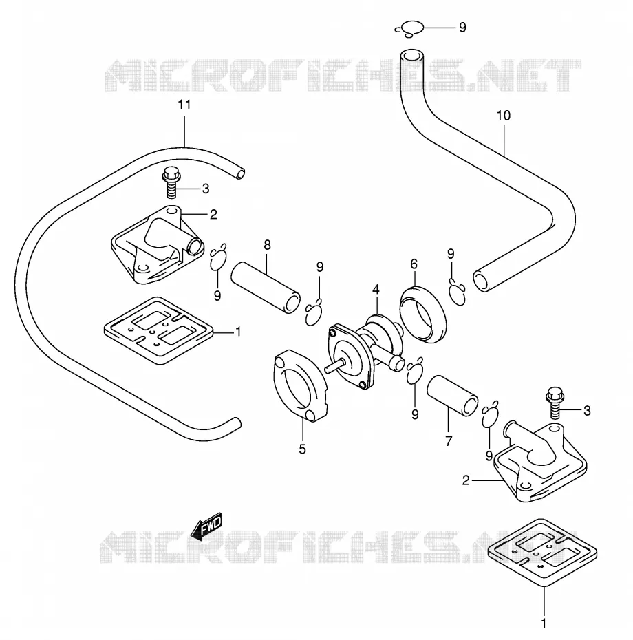 SYSTEME RECYCLAGE GAZ ECHAPPEMENT Suzuki MOTO 750 GSX-R 2000  GSX-R750U1Y(E2)