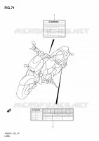 ETIQUETTE (VZ800L1 E24) pour Suzuki MARAUDER 800 2011