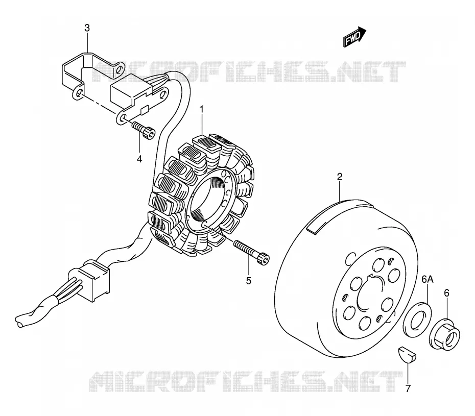 ALLUMAGE ROTOR - STATOR (DR-Z400Y/K1/K2/K3) Suzuki MOTO 400 DR-Z 2000  DR-Z400EY(E3/E28)