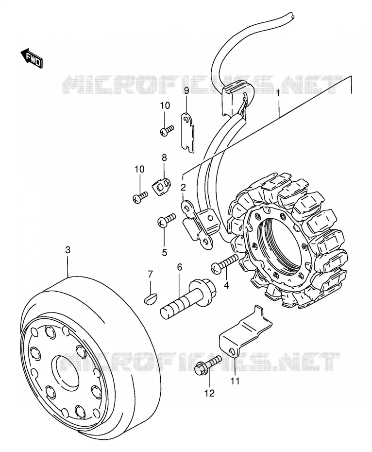ALLUMAGE ROTOR - STATOR (MODELE S) Suzuki MOTO 600 INTRUDER 1995  VS600GLUS(E2)