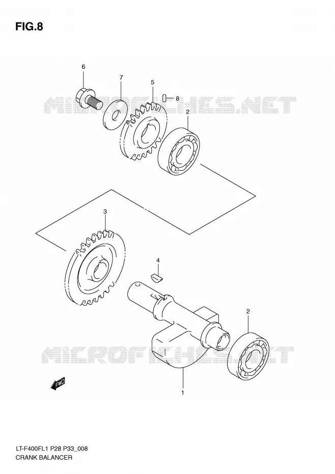 BALANCIER Suzuki QUAD 400 KINGQUAD 2011  LT-F400FZL1(P28/P33)
