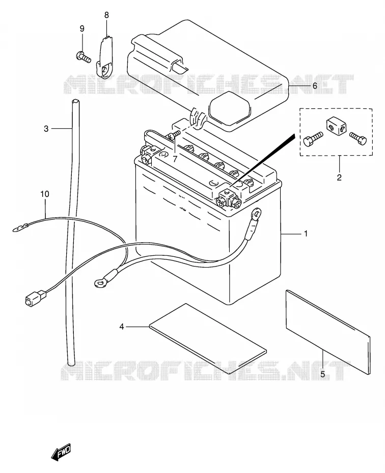 BATTERIE Suzuki MOTO 600 INTRUDER 1996  VS600GLT(E2)
