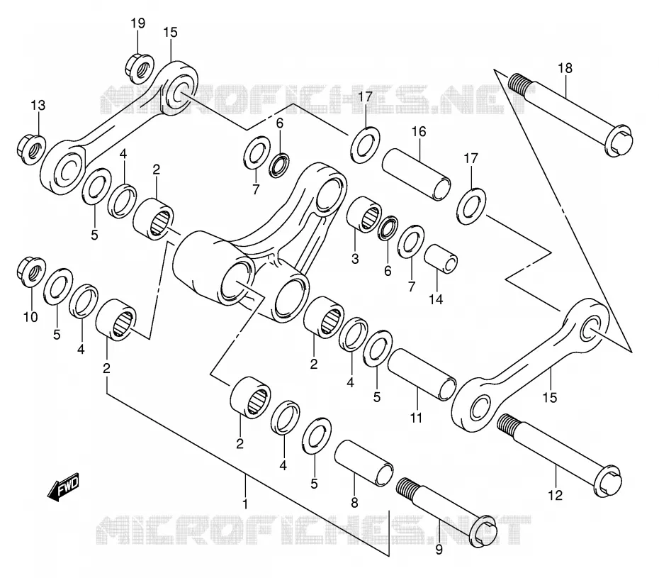 BIELLETTE DE SUSPENSION ARRIERE Suzuki MOTO 400 DR-Z 2006  DR-Z400SK6(E3/E28)
