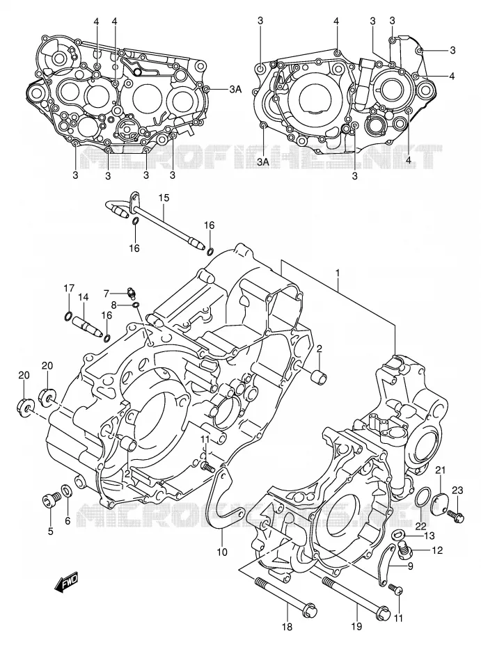 CARTER Suzuki MOTO 400 DR-Z 2003  DR-Z400EK3(E3/E28)