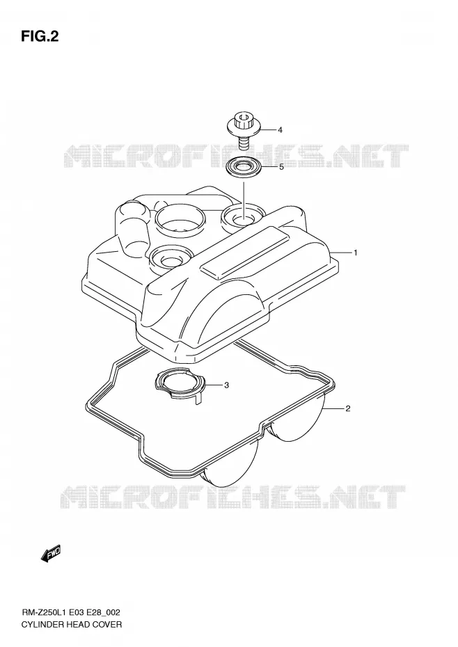 COUVERCLE DE CULASSE Suzuki MOTO 250 RM-Z 2011  RM-Z250L1(E3/E28)