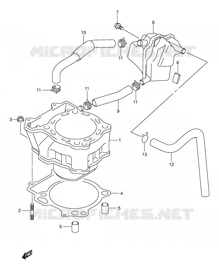 CYLINDRE Suzuki MOTO 400 DR-Z 2004  DR-Z400EK4(E3/E28)