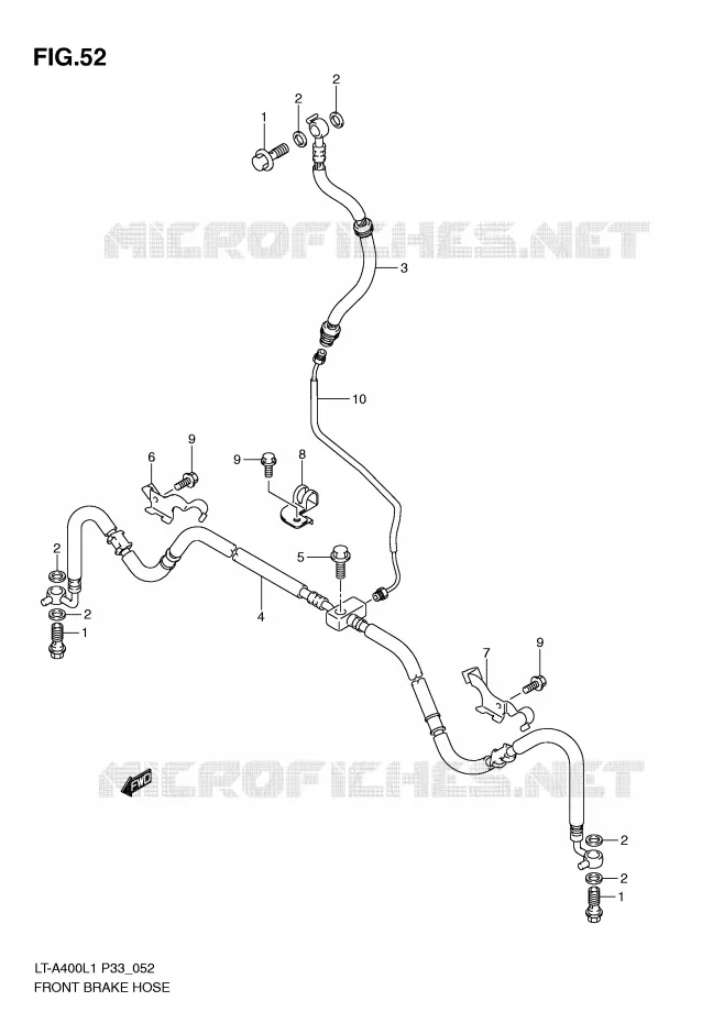 DURITE DE FREIN AVANT Suzuki QUAD 400 KINGQUAD 2011  LT-A400L1(P33)