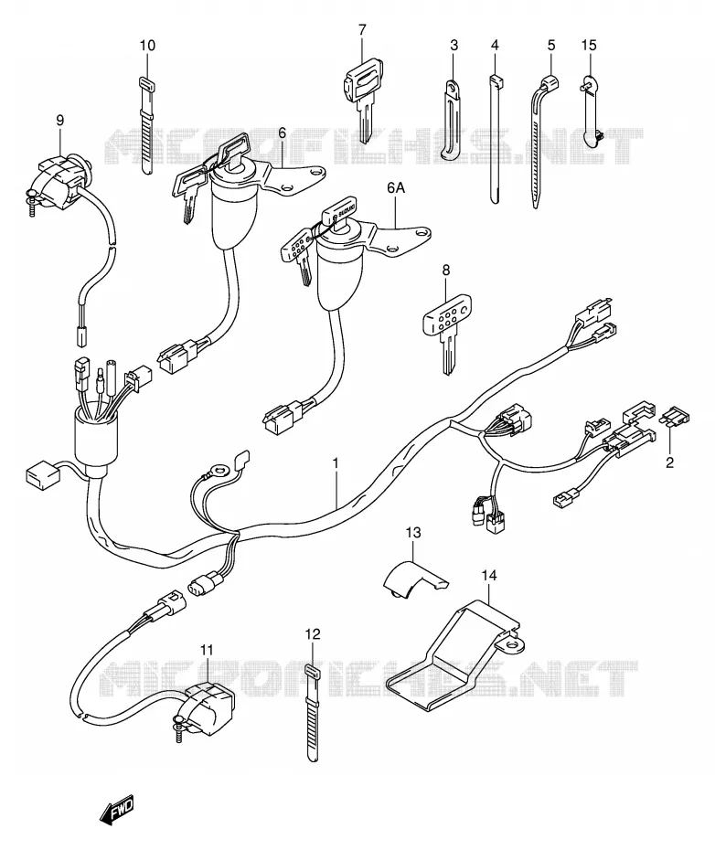 FAISCEAU ELECTRIQUE (DR-Z400EY/EK1/EK2/EK3/EK4) Suzuki MOTO 400 DR-Z 2000  DR-Z400EY(E3/E28)