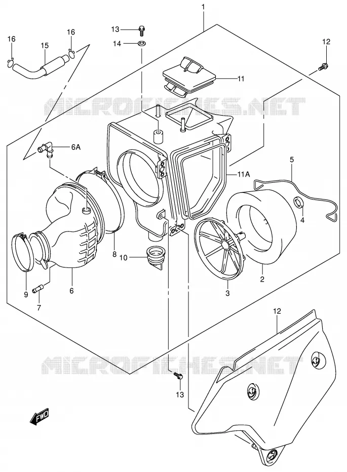FILTRE A AIR Suzuki MOTO 400 DR-Z 2002  DR-Z400EK2(E3/E28)