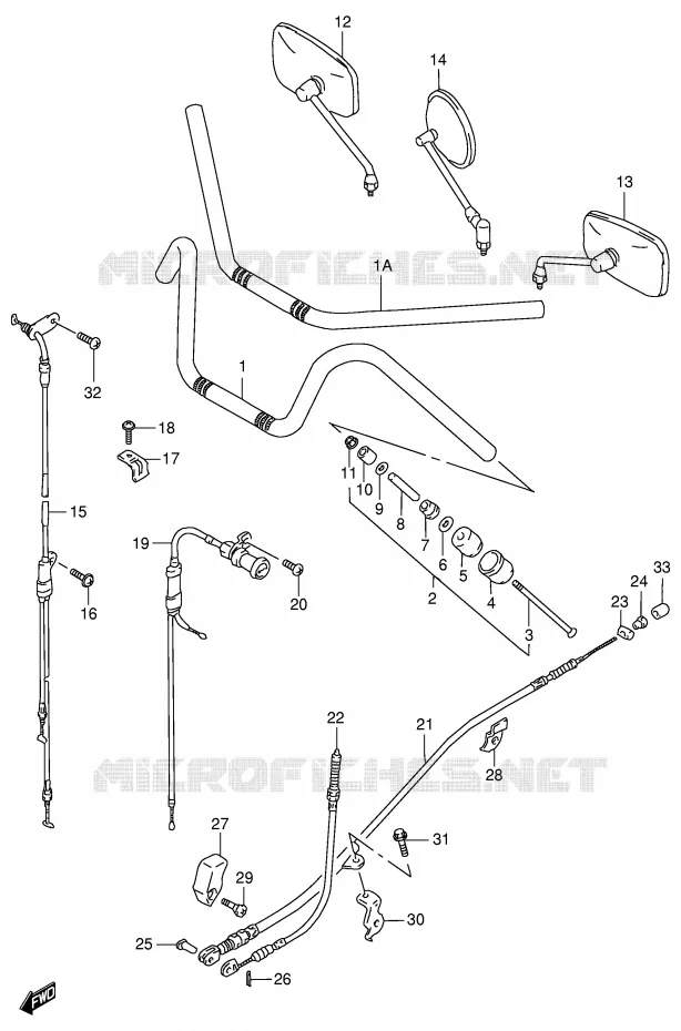 GUIDON (MODELE T) Suzuki MOTO 600 INTRUDER 1996  VS600GLT(E2)
