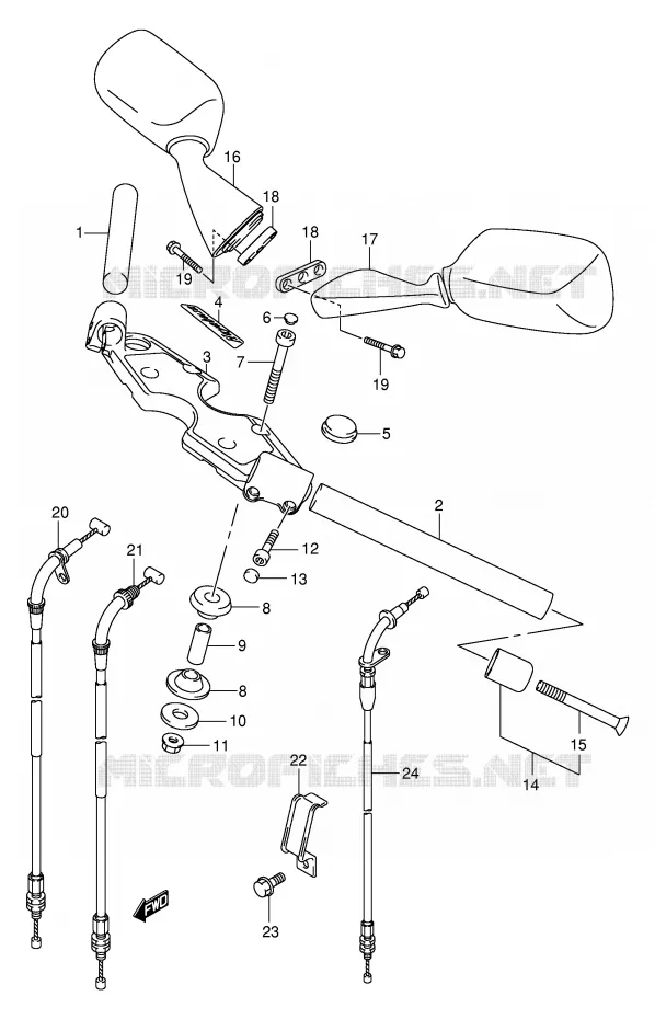 GUIDON Suzuki MOTO 1300 HAYABUSA 1999  GSX1300RU2X(E2)