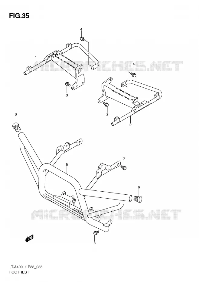 REPOSE PIED Suzuki QUAD 400 KINGQUAD 2011  LT-A400L1(P33)