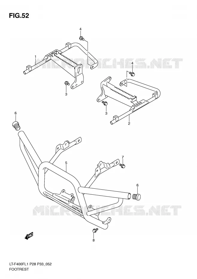 REPOSE PIED Suzuki QUAD 400 KINGQUAD 2011  LT-F400FL1(P28/P33)