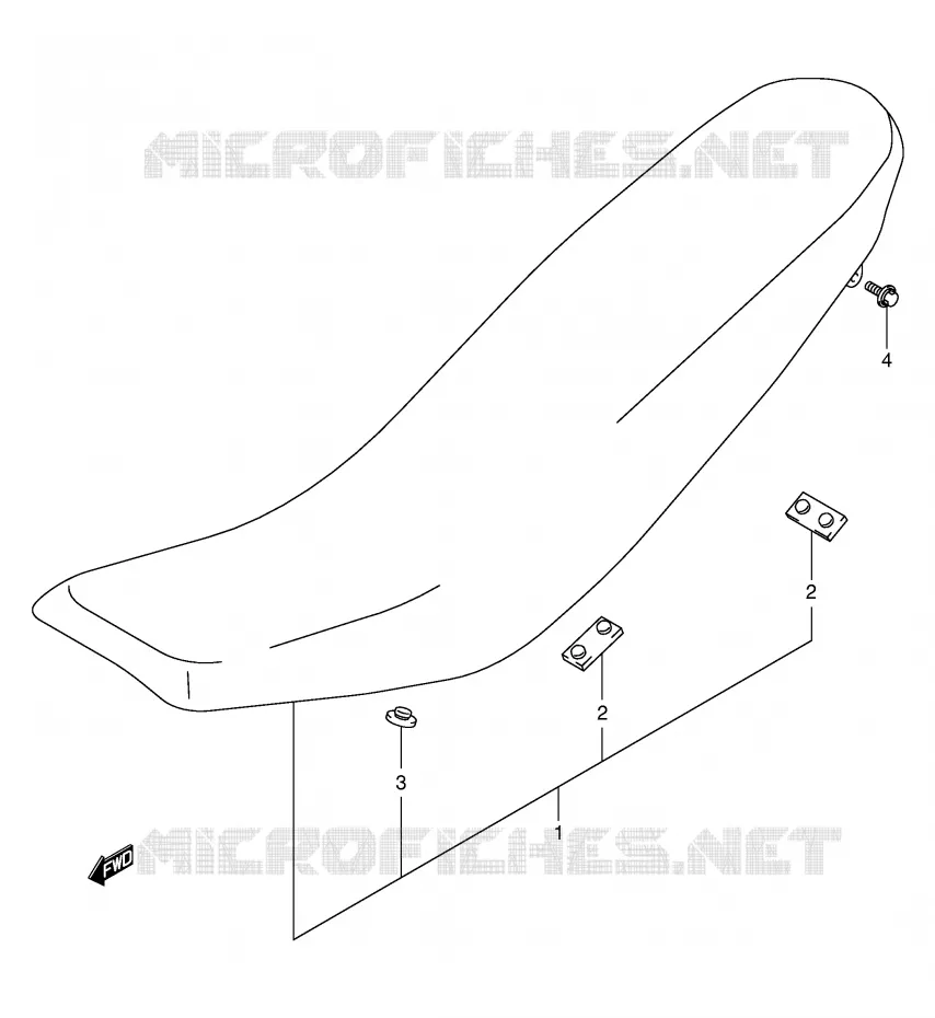SELLE (MODELE K2/K3/K4) Suzuki MOTO 400 DR-Z 2000  DR-Z400Y(E3/E28)