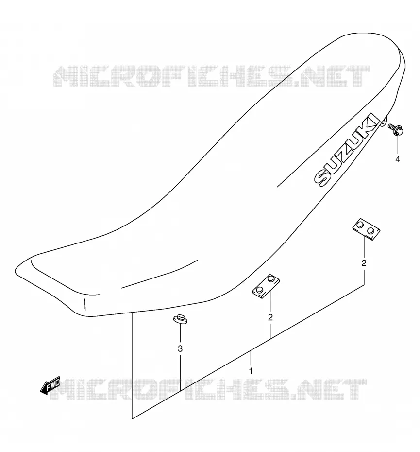 SELLE (MODELE Y/K1) Suzuki MOTO 400 DR-Z 2002  DR-Z400EK2(E3/E28)