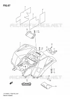 GARDE BOUE ARRIERE (LT F400FL1 P33) pour Suzuki KINGQUAD 400 2011