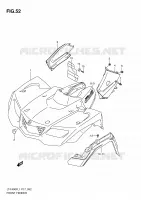 GARDE BOUE AVANT (LT F400FL1 P24) pour Suzuki KINGQUAD 400 2011