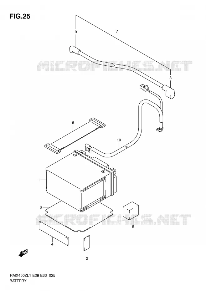 BATTERIE Suzuki MOTO 450 RMX-Z 2011  RMX450ZL1(E28/E33)