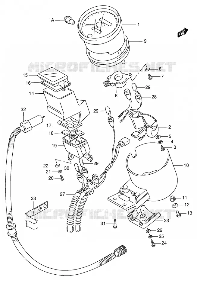 COMPTEUR (MODELE S) Suzuki MOTO 600 INTRUDER 1996  VS600GLT(E2)