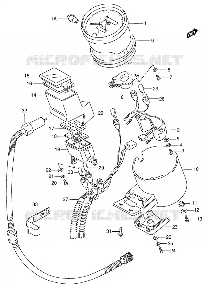 COMPTEUR (MODELE T/V) Suzuki MOTO 600 INTRUDER 1995  VS600GLS(E2)