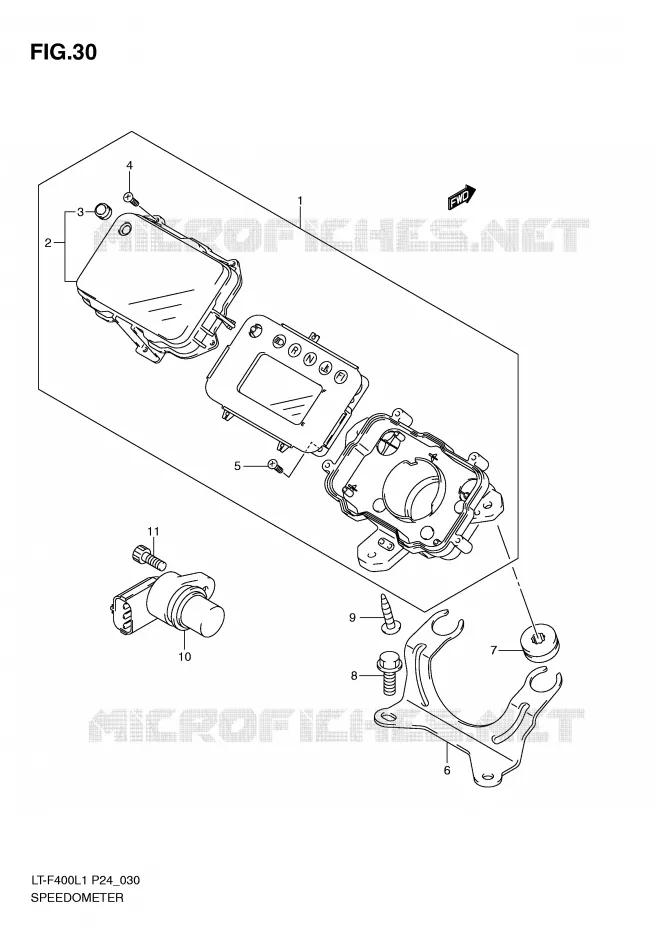 COMPTEUR Suzuki QUAD 400 KINGQUAD 2011  LT-F400L1(P24)