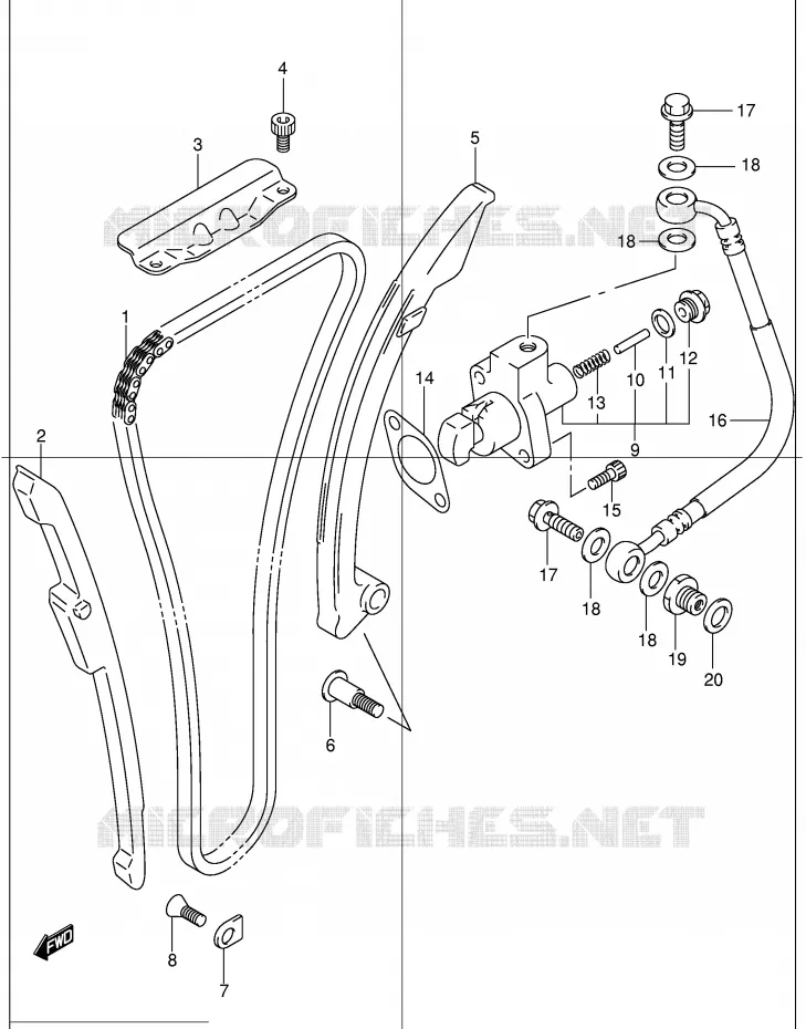 DISTRIBUTION Suzuki MOTO 1300 HAYABUSA 2000  GSX1300RY(E2)