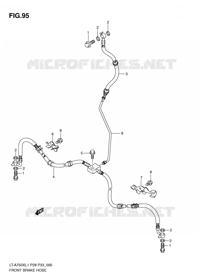 DURITE DE FREIN AVANT Suzuki QUAD 750 KINGQUAD 2011  LT-A750XZL1(P28/P33)