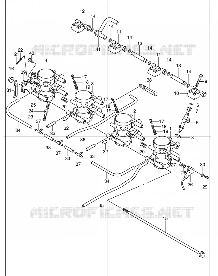 ENSEMBLE INJECTION (MODELE K1) Suzuki MOTO 1300 HAYABUSA 2000  GSX1300RY(E2)