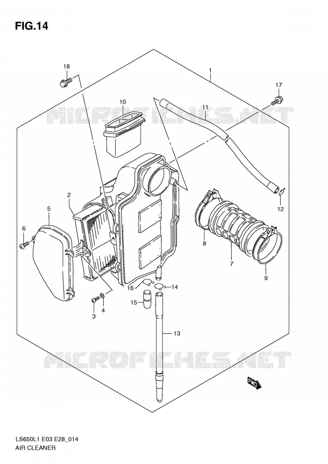 FILTRE A AIR Suzuki MOTO 650 BOULEVARD 2011  LS650L1(E3/E28)