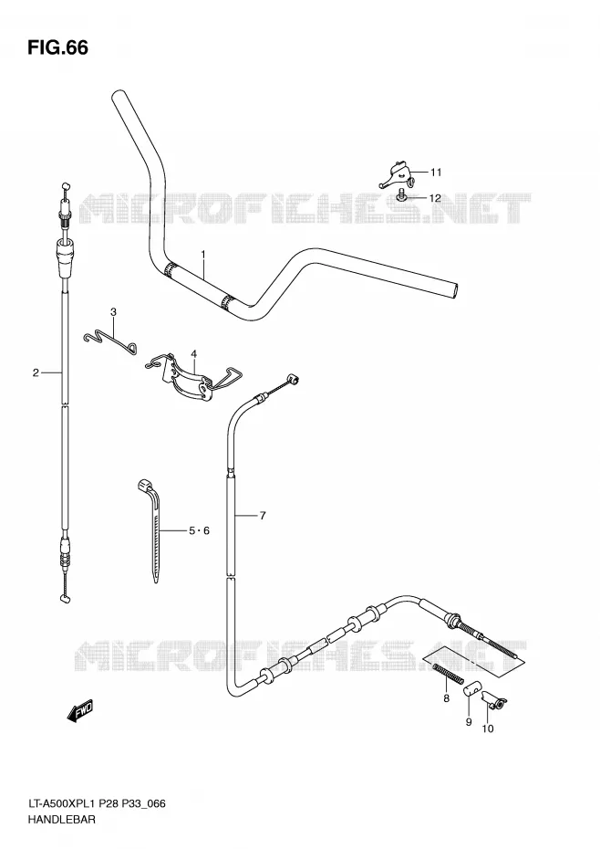 GUIDON Suzuki QUAD 500 KINGQUAD 2011  LT-A500XPL1(P28/P33)